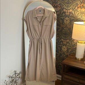 Old Navy Tan Midi Dress